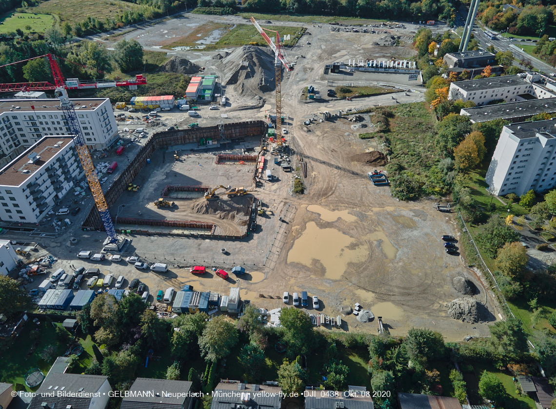 09.10.2020 - Baustelle Alexisqaurtier und Pandion Verde in Neuperlach